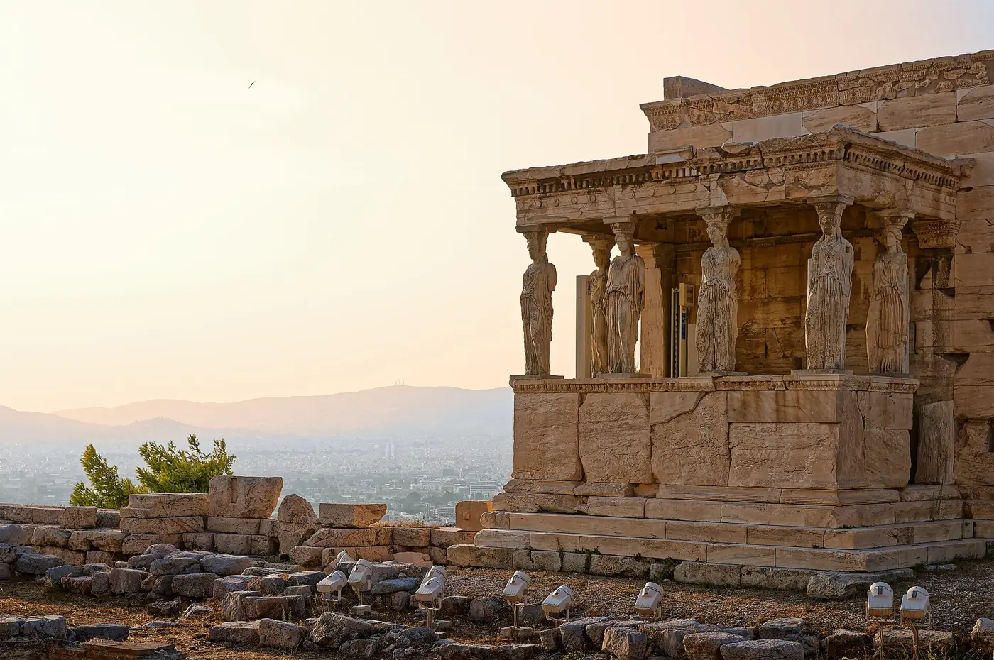 Caryatid porch at the Erechtheion on the Acropolis Athens