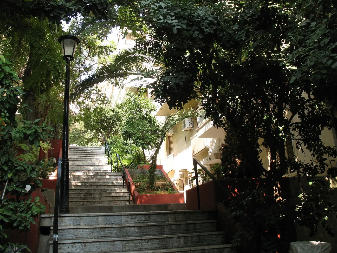 A stepped street in Kolonaki